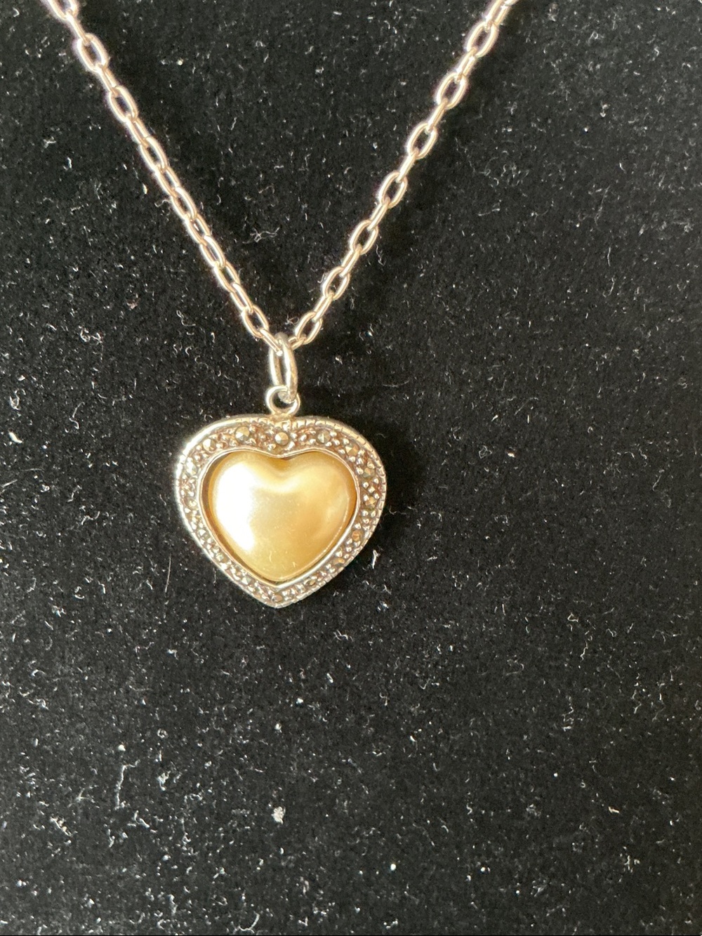SilverPendant Necklace with Beaded Halo